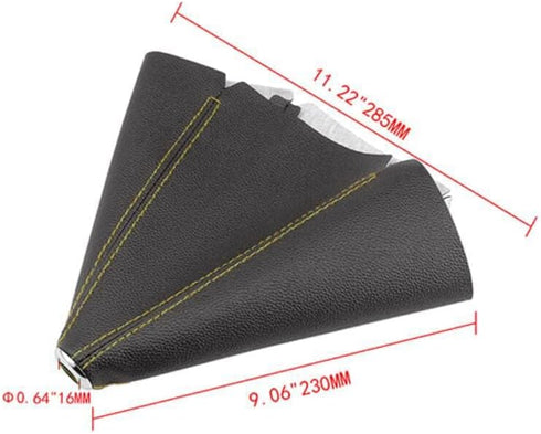 HiSport Shift Knob Cover,Gear Shift Cover Shift Boots, Leather Universal Shift Boot, Suitable for Most Manual/Automatic Cars(Yellowline)...