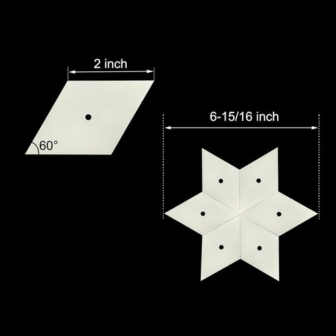 300pcs 2 Inch Diamond 60 Degrees Paper Piecing Paper for Quilting DIY Sewing Crafts,6 Point Diamond Paper Piecing Templates...