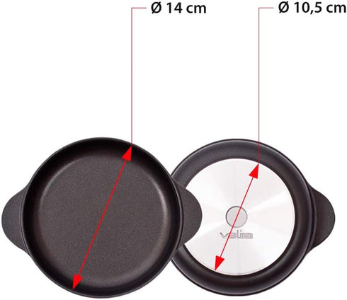 Mini Round Eared Tapas Dish, Aluminium, Dark Grey, ø 16cm...