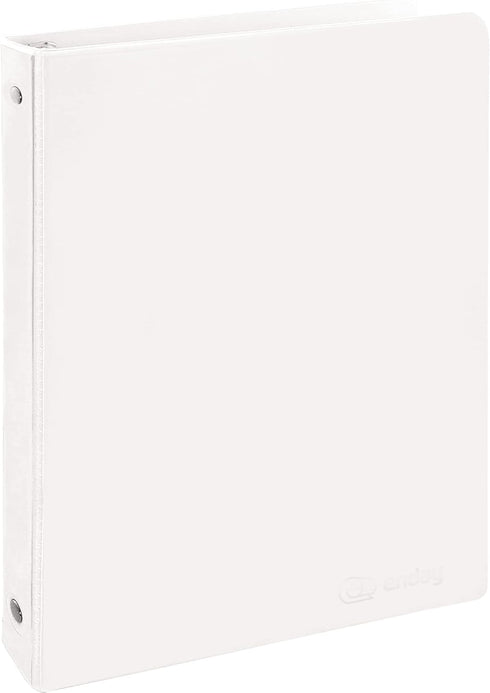 ½ Inch 3 Ring Binder .5 inch White Clear View Cover with 2 Inside Pockets, Colored School Supplies Office and Home Binders – by Enday...