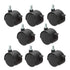 8 Pack Plastic Castor Replacement Wheel for Furniture, 1.5 Inch Diameter Black Small Threaded Caster Cabinet Wheel Office Furniture Desk Floor Swi...