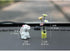 Set of 2 Cute Mini Bunny and Daisy Flower Vase Car Rearview Mirror Ornaments Funny Dashboard Decorations Kawaii Car Interior Accessories for Women...