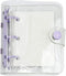 Cute 3-Ring Binder Cover Notebooks Mini Clear Transparent PVC Cover Protector Notebook Snap Button Closure Loose Leaf Folder DIY Journal Notebook ...