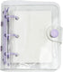 Cute 3-Ring Binder Cover Notebooks Mini Clear Transparent PVC Cover Protector Notebook Snap Button Closure Loose Leaf Folder DIY Journal Notebook ...
