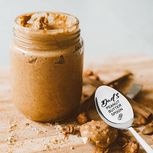 Father Dad Gifts from Daughter Son Dad Peanut Butter Spoon Gift for Dad Father's Day Christmas Gifts for Dad Engraved Peanut Butter Spoons for Men...