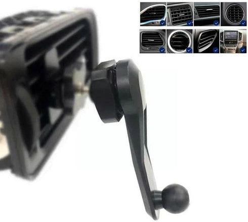 2 Pack 17mm Ball Joint Extension Arm Female to Male Head Dead Angle Adapter Bracket Extender Rotating Rod for Car Air Outlet Vent Phone Stand GPS ...