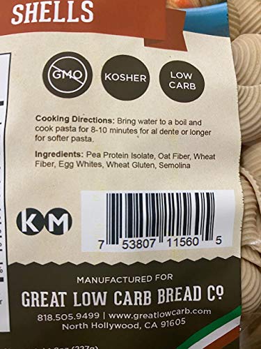 Great Low Carb Bread Company Pasta Shells...