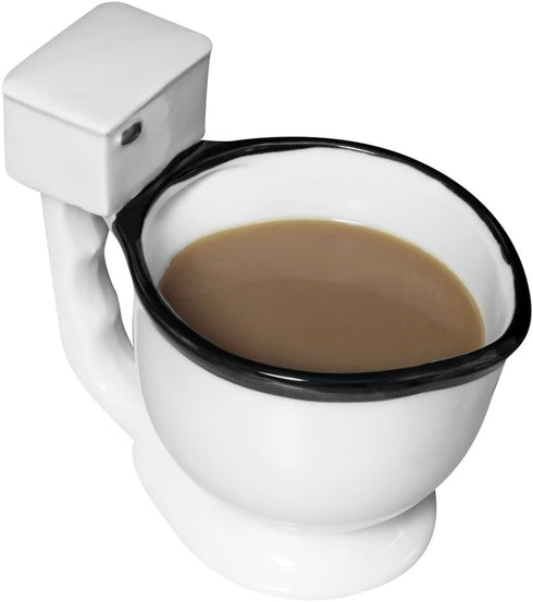 Evelots Toilet Mug Coffee Cup - Funny Gag Gift - Novelty Ceramic Candy Dish (10 Oz)...