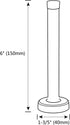 Door Stops, Long Door Stopper, 6 Inch Door Stop Stainless Steel Brushed Nickel Doorstops Wall Mounted with Rubber Bumper Metal Door Stopper Extend...