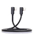 cablecc USB-C Type-C to Type-C Cable Gen2 10Gbps 65W Dual 90 Degree Left Right Angled Type 1M...