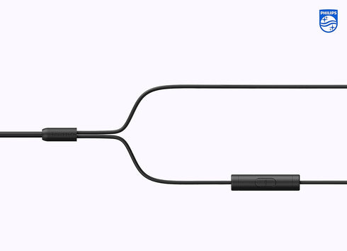 PHILIPS A1105 in-Ear Sports Wired Headphones with Ear Hooks for Secure Fit, Deep bass, in-line Remote Control and Microphone, Sweat-Resistant, 3.5...