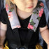 Breastfeeding Cover - Car Seat Cover with Bonus Strap Covers - Kiddo Kind Gray Floral...