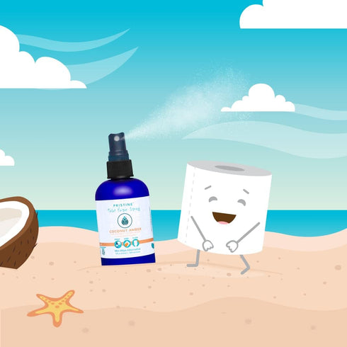 PRISTINE Toilet Paper Spray: As Seen on Shark Tank, the More Natural Alternative to Flushable Wet Wipes & Personal Cleansing Wipes, Spray Toilet P...