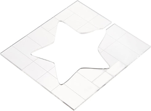 EXCEART Quilting Template Clear Acrylic Star Shaped Sewing Stencil Reusable Quilting Template Rulers for DIY Embroidery Patchwork...