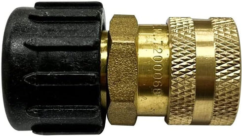 Simpson Cleaning 7200068 Replacement QC Socket for Pressure Washer Pumps Up to 4500 PSI, Brass, Female M22, Gold...