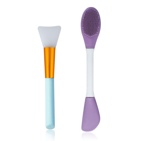 Wishlotus 2Pcs Silicone Face Mask Brush, Reusable Facial Brushes Applicator for Applying Skin Care Products, Face Care Makeup Skincare Supplies To...