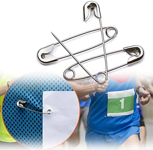 Extra Large 2" Safety Pins - Heavy Duty, Industrial Strength, Nickel Plated, Rust Resistant (200)...
