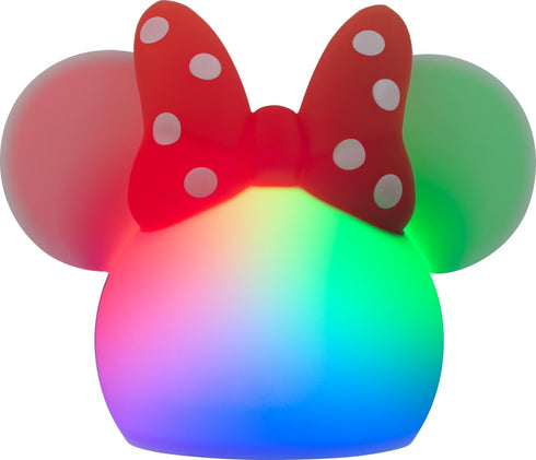 Disney Minnie Mouse Squishy Light, Color Changing, Night Light for Kids, USB Lamp, Battery Operated, Dimmable, Ideal for Bedroom, Playroom, Living...
