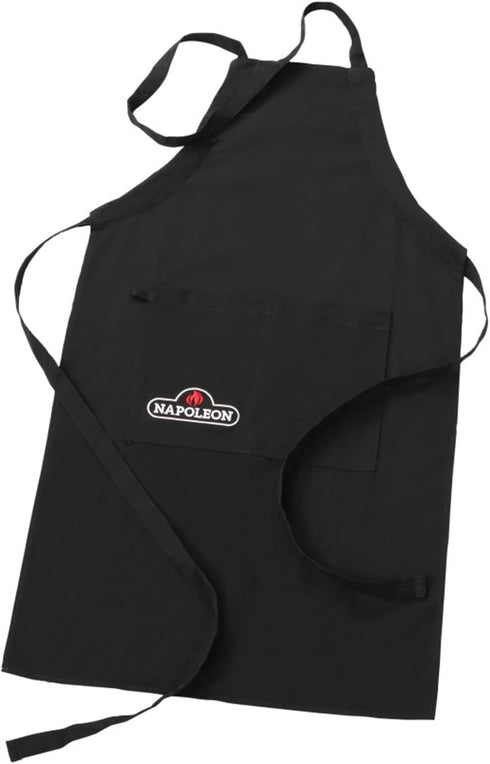 Napoleon BBQ Grill Accessory - Black Grilling Apron - 62131 - Black, 100% Cotton, Stylish, Super Soft, Deep Pocket, Chef Accessory, Lint Free...
