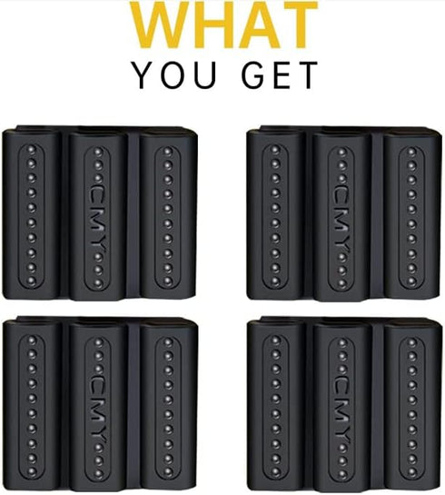 Drill Bit Holder Tool Holster for DEWALT Milwaukee - Pack of 4 - Carry up to 6 Driver Bits on The Side of Your Power Drill or Driver...