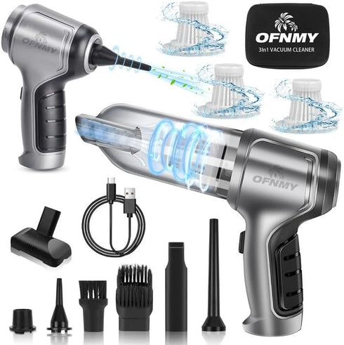 Wireless Handheld Car Vacuum Cordless,15000PA High Power Portable Vacuum Cordless,3-IN-1Mini Portable Car Vacuum Cordless for Car,Office,Home Clea...