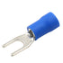 Baomain Insulated Fork Spade Wire Connector Electrical Crimp Terminal 14-16AWG(1.5-2.5 mmq) USA #8 Blue (200PCS)...