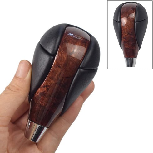 Automatic Leather with Walnut Wood Gear Shift Knob for Lexus ES300h ES350 GS350 GS450h IS350 LS460 LS600h RX350 RX450h (Red Wood)...
