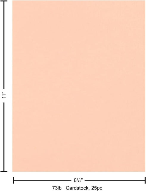 PA Paper Accents Textured Cardstock 8.5" x 11" Pink Sand, 73lb colored cardstock paper for card making, scrapbooking, printing, quilling and craft...