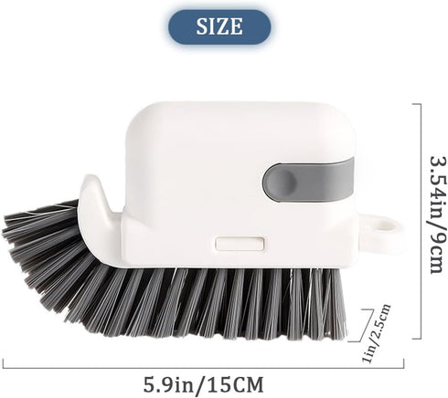 Scrub Brush 3-in-1 Crevice Window Slot Multifunctional Deepening Gaps Cleaning Detachable Brush with Tweezers for Kitchen and Bathroom Home Cleani...