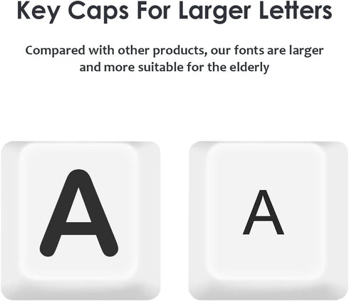 OLizee® 125 Keys Large Print Keycaps PBT Keycaps Full Set Oversized Print Letters Cherry Profile Keycap Set Gaming Keyboard Keycaps for Poor Eyesi...
