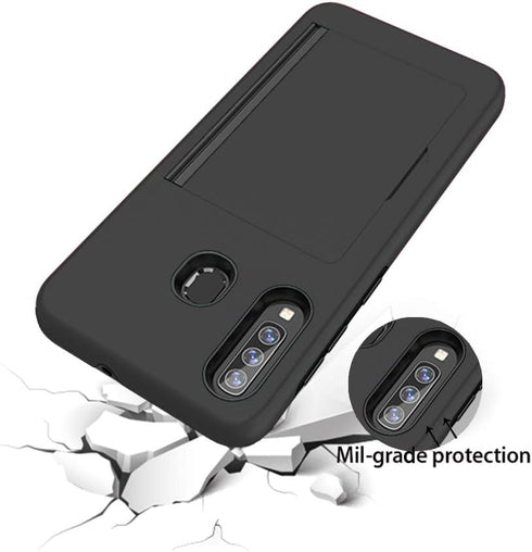 Asuwish Phone Case for Samsung Galaxy A11 with Tempered Glass Screen Protector Cover and Cell Accessories Credit Card Holder Slot Kickstand Glaxay...