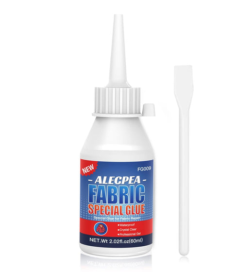60ML Fabric Glue for Clothing Permanent Washable 100% Waterproof, No Sew Solution, Washer/Dryer Safe...