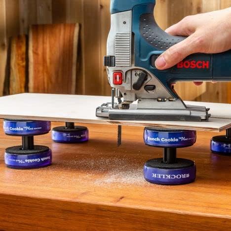 Rockler Bench Cookie Risers (2 Pack) – Connect Bench Cookies Plus or Bench Cookies Connect for Added Height - Bench Cookie Posts Fit Into Any ¾” D...