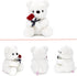 9.8'' Teddy Bear with Rose, Soft Plush Bear Doll Stuffed Animal Toys Valentines Day Decor Gifts for Her/Girlfriend Lover Mom Kids (White)...
