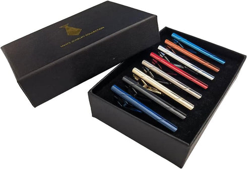 5Pcs Tie Clips for Men Tie Bar Clip Set for Father Husband Regular Ties Necktie Wedding Business With Gift Box...
