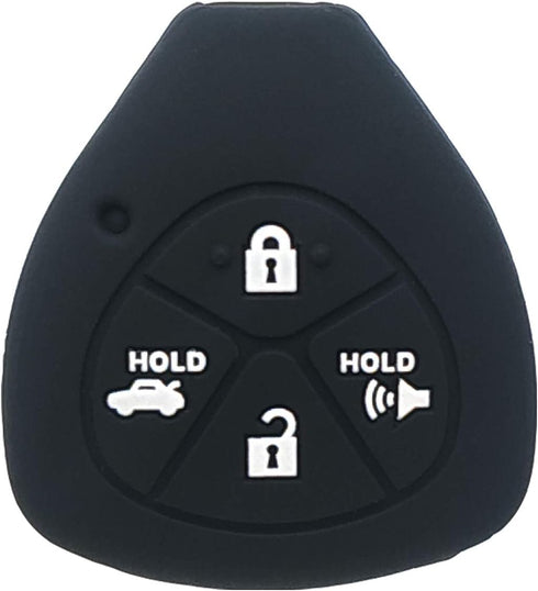 2Pcs XUHANG Sillicone Key fob Skin Key Cover Keyless Entry Remote Case Protector Shell for Toyota Camry Avalon Matrix Corolla Land Cruiser 4 Butto...