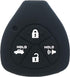 2Pcs XUHANG Sillicone Key fob Skin Key Cover Keyless Entry Remote Case Protector Shell for Toyota Camry Avalon Matrix Corolla Land Cruiser 4 Butto...