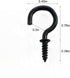 125 Pcs Screw Ceiling Hooks - Black Screw Cup Hooks 3/4 Inch...