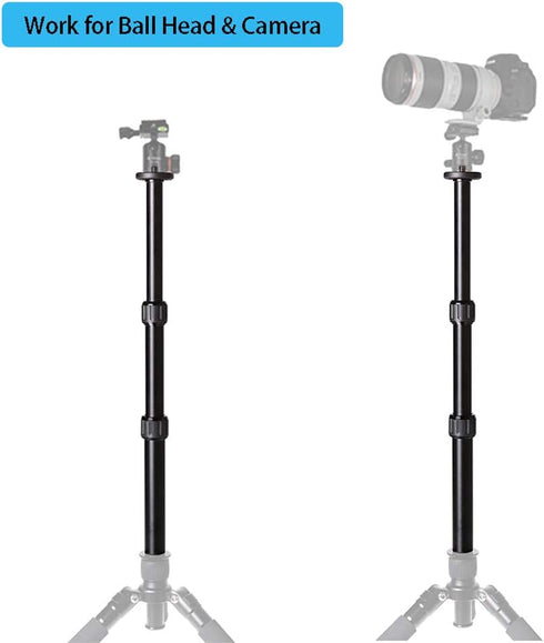 Tripod Center Column Extension Camera Mount Extender Telescopic Rod 3 Section Pole for Monopod DSLR Photo Studio Outdoor Macro Shooting...
