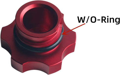 DEWHEL Aluminum Engine Oil Filler Cap Red Compatible with GM 1992-2018 Ref Number FC208 FC242 FC219 FC243 FC252 80987 MO-99 10099 42315...