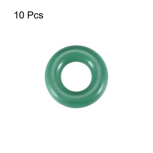 uxcell Fluorine Rubber O-Rings, 13mm OD 6mm ID 3.5mm Width FKM Seal Gasket for Machinery Plumbing, Green, Pack of 10...