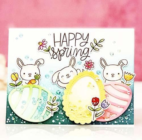 Ester Rabbits Die Cuts for Card Making,Eggs Cutting Dies Cute Animals Embossing Template for Scrapbooking DIY Cards Album Crafts Supplies Decorati...