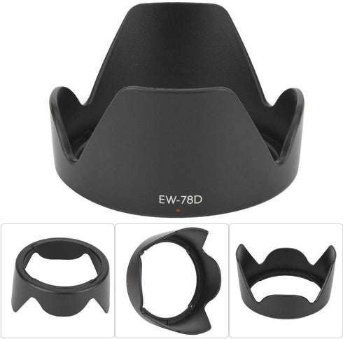 Lens Hood,Tulip Flower Lens Hood for EF-S 18-200mm f/3.5-5.6 is Lens,EW-78D ABS Mount Lens Hood Replacement,Lens Hood Shade for...