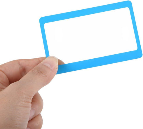uxcell Magnifying Glass, Fresnel Lens Magnifier 75mm x 40mm 3X 300% Credit Card Magnifier for Seniors Macular Degeneration Blue 6pcs...