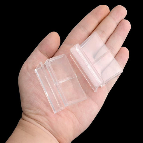 Saim Acrylic Aquarium Cover Clip,Clear Fish Tank Glass Cover Clip Support Holder,Universal Lid Clips for Rimless Aquariums (6mm) 8 PCS...