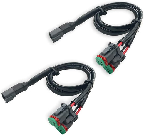 2 Leads Deutsch Dual Outputs DT DTM Female Connector Socket Adapters Splitters Compatible for LED Work Chandelier Light Retrofit Connectors Wiring...