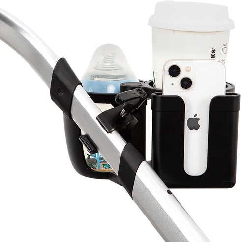 Universal Cup Holder New Clips Holder Conversion 2 Cups Stroller Cup Holder Large Caliber Designed Cup Holder Milk Bottle Drink Cup Holder...