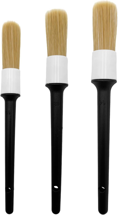 Ziciner 3PCS Car Detailing Brush Set, Ultra Soft Car Detail Brushes, No Scratch Car Cleaning Tools, Auto Interior Cleaner Accessories for Interior...