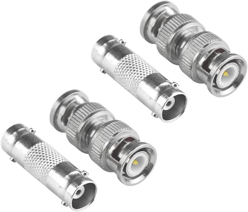 WMYCONGCONG 30 PCS BNC Connectors, BNC Barrel Connectors, Female to Female Male to Male Straight Coupler Adapter for CCTV Camera Surveillance Syst...