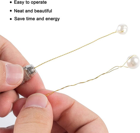 DaKuan 8PCS DIY Jewelry Accessories Twisted Copper Wire Tool (2 Mini DIY Hand Drill Pin Vise) with Jewelry Beading Wire for Jewelry Making Supplie...